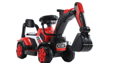 Mini excavator pentru copii  1-3 ani, model Kinderauto BJXZ216 cu incarcator manual, rosu