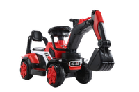 Mini excavator pentru copii  1-3 ani, model Kinderauto BJXZ216 cu incarcator manual, rosu - 1