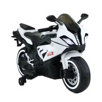 Motocicleta electrica copii, Kinderauto B919, bluetooth, putere 90W, baterie 12V 12Ah, alba - 1