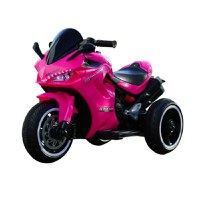 Motocicleta electrica cu 3 roti, Kinderauto SuperSpeed 70W 12V 7Ah, Roz - 1