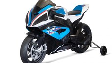 Motocicleta electrica cu licenta BMW HP4 Premium, pentru copil 3-9 ani, culoare Albastra