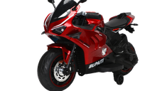 Motocicleta electrica, Kinderauto BDQ888 70W 12V cu roti moi, Bluetooth, rosie