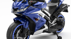 Motocicleta electrica pentru copii 3-9 ani, Kinderauto TR15 SuperBike, dotari PREMIUM, albastra