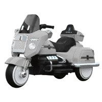 Motocicleta electrica pentru copii Chopper Royce, 80W 12V, telecomanda, bluetooth, culoare alba - 1