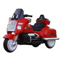 Motocicleta electrica pentru copii Chopper Royce, 80W 12V, telecomanda, bluetooth, culoare rosie - 1