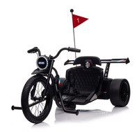 Motocicleta electrica pentru copii intre 5-12 ani, Kinderauto Drift-Trike, 500W, 24V 10Ah, negru - 1