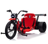Motocicleta electrica pentru copii, Kinderauto Drift-Trike, roti moi, centura siguranta, 500W, 24V 10Ah, rosu - 1