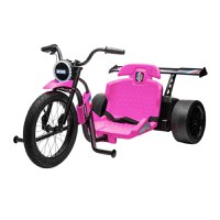 Motocicleta electrica pentru copii, Kinderauto Drift-Trike, roti moi, centura siguranta, 500W, 24V 10Ah, roz - 1