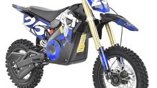 Motocicleta electrica pentru copii Kinderauto MotoBike 25 1000W 36V, roti 12 10 culoare albastra