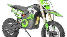 Motocicleta electrica pentru copii Kinderauto MotoBike 25 1000W 36V, roti 12 10 culoare verde