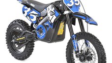 Motocicleta electrica pentru copii Kinderauto Motobike 35 1500W 48V roti 14 12, culoare albastra
