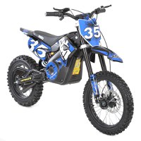 Motocicleta electrica pentru copii Kinderauto Motobike 35 1500W 48V roti 14 12, culoare albastra - 1