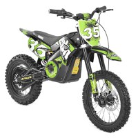Motocicleta electrica pentru copii Kinderauto Motobike 35 1500W 48V roti 14 12, culoare verde - 1