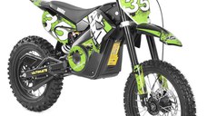 Motocicleta electrica pentru copii Kinderauto Motobike 35 1500W 48V roti 14 12, culoare verde