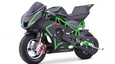 Motocicleta electrica pentru copii NITRO E-Pocketbike Rocket VX 6   800W 36V, culoare verde