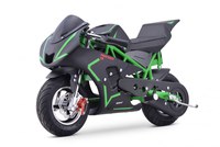 Motocicleta electrica pentru copii NITRO E-Pocketbike Rocket VX 6   800W 36V, culoare verde - 1
