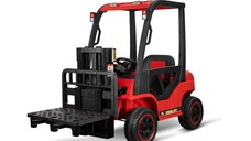 Motostivuitor electric pentru copii, Kinderauto Forklift, 90W, 12V, echipat STANDARD, rosu