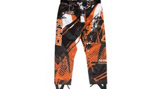 Pantaloni KIMO Kids BRO Motocross cu aparatori, portocalii pentru micii pasionati de motocross