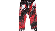 Pantaloni KIMO Kids BRO Motocross cu Protectii pentru Copii, Rosu