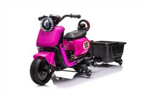 Scuter electric pentru copii, cu remorca detasabila si telecomanda, Kinderauto BJBTK3, 70W, LED, roz - 1