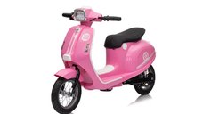 Scuter electric pentru copii, Kinderauto Retro, 350W, 24V 10Ah, roti gonflabile, music player, cadru robust, roz