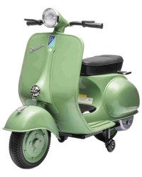 Scuter electric Piaggio VESPA 150 VL1T 110W 12V 7Ah, roti moi, scaun tapitat, culoare verde - 1