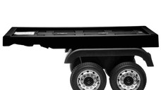 Semiremorca pentru camion electric copii Mercedes Actros sau SCANIA R-SERIES, roti moi EVA, neagra