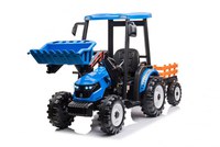 Tractoras electric copii cu remorca si cupa, Power-Tractor 240W 12V, albastru - 1