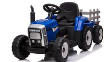 Tractoras electric Kinderauto BJ-611 60W 12V cu remorca si telecomanda  albastra
