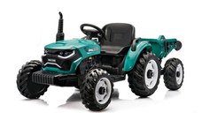 Tractoras electric pentru copii, Kinderauto 1804 90W 12V 10Ah cu remorca basculabila, culoare verde
