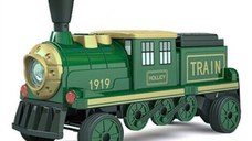 Trenulet electric SX1919 verde pentru 2 copii, baterie 12V detasabila, putere 90W, roti moi, music player