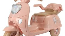 Tricicleta electrica pentru fetite 3-5 ani, Kinderauto Bunny 40W 6V, culoare Roz Pal