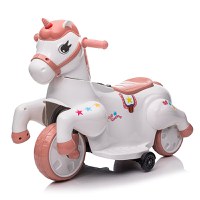 Tricicleta electrica pentru fetite, Kinderauto Poney 40W 6V, culoare Roz pal - 1