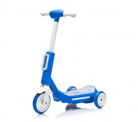 Trotineta electrica cu aburi si lumini pentru copii, cu 3 roti, stabila, Kinderauto Aquamist, 30W, 6V 4.5Ah, alb cu albastru - 1