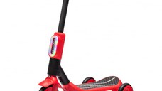 Trotineta electrica cu aburi si lumini pentru copii, cu 3 roti, stabila, Kinderauto Aquamist, 30W, 6V 4.5Ah, rosie