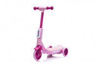 Trotineta electrica cu aburi si lumini pentru copii, cu 3 roti, stabila, Kinderauto Aquamist, 30W, 6V 4.5Ah, roz - 1