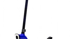 Trotineta electrica pentru copii Kinderauto BJKL168, 45W, 12V 7Ah, lumini ambientale, roti moi, albastra