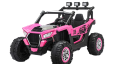 UTV electric 4x4, pentru 2 copii, Kinderauto RZR2000, 180W, 12V, echipare PREMIUM, roz