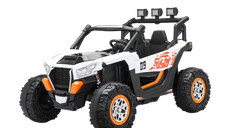 UTV electric 4x4, pentru 2 copii, Kinderauto RZR2000 180W 12V PREMIUM, alb
