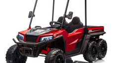 UTV electric Kinderauto Gladiator pentru 2 copii, bluetooth, roti moi EVA, scaun tapitat, 180W, 12V, premium, rosu