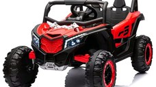 UTV electric Kinderauto Warrior 4x4, 120W, 12V, 7Ah, pentru copii 2-6 ani, echipare Premium, rosu