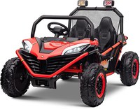 UTV electric pentru 2 copii Kinderauto Dune-Buggy 300W 24V, cu roti MOI, culoare Rosie - 1