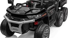 UTV electric pentru 2 copii Kinderauto Farm Tractor 6x6 180W 12V premium, culoare Neagra