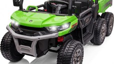 UTV electric pentru 2 copii Kinderauto Farm Tractor 6x6 180W 12V premium, culoare Verde