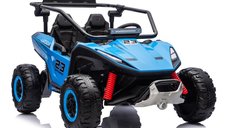 UTV electric pentru 2 copii Kinderauto Vector V2 Dune-Buggy, 220W, 12V, roti moi, scaun tapitat, echipat premium, albastru
