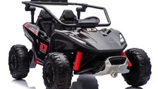 UTV electric pentru 2 copii Kinderauto Vector V2 Dune-Buggy, 220W, 12V, roti moi, scaun tapitat, echipat premium, negru