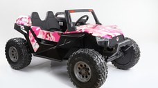 UTV electric pentru 4 copii, Kinderauto Buggy XXL , 500W 24V 14Ah, Pink camuflaj