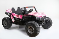 UTV electric pentru 4 copii, Kinderauto Buggy XXL , 500W 24V 14Ah, Pink camuflaj - 1