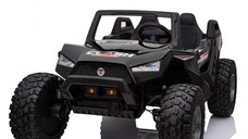 UTV electric pentru copii 3-12 ani BJX1928, 4x4, 300W, 24V, echipare PREMIUM  Negru
