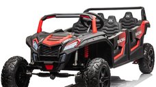UTV electric pentru copii 4-8 ani, Kinderauto Racing, 4 locuri, 600W, 48V 14Ah, echipare premium, rosu